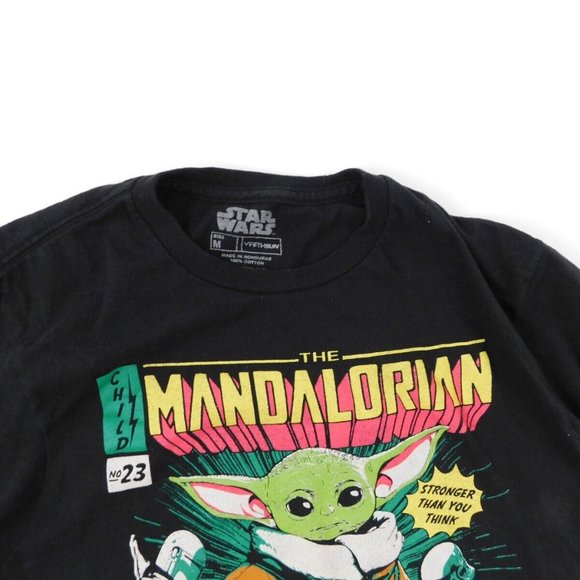 Star Wars The Mandalorian Baby Yoda This Is The Way T-Shirt Black Medium - Picture 3 of 4